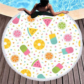 Rundes Strandtuch mit Obst-Bombardina.de