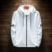 Ein Herren-Sweatshirt mit einer Aufschrift auf den Ärmeln-Bombardina.de