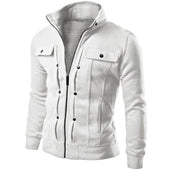 Herren-Sweatshirt mit Reißverschluss und Taschen-Bombardina.de