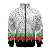 Herren-Sweatshirt mit Reißverschluss und geometrischen Mustern-Bombardina.de