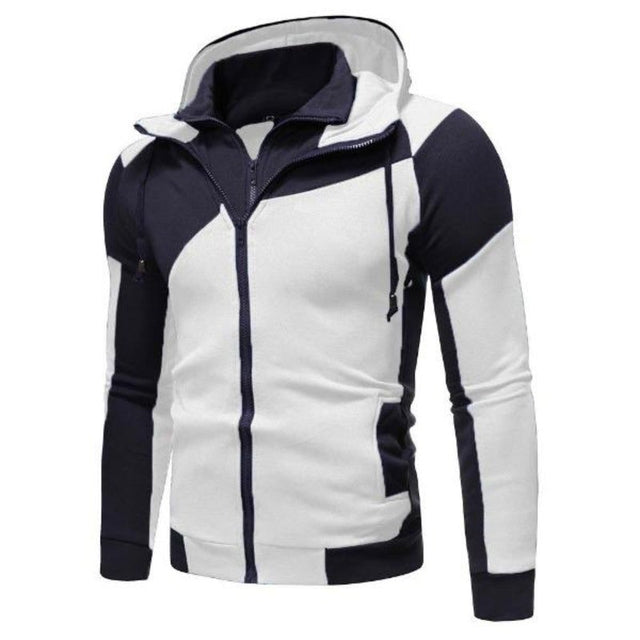 Zweifarbiges Herren-Sweatshirt mit Reißverschluss-Bombardina.de