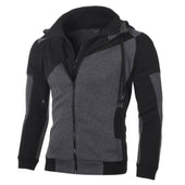 Zweifarbiges Herren-Sweatshirt mit Reißverschluss-Bombardina.de