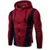 Zweifarbiges Herren-Sweatshirt mit Reißverschluss-Bombardina.de