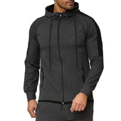 Herren-Sweatshirt mit Reißverschluss und Streifen an den Ärmeln-Bombardina.de