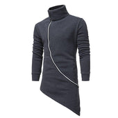 Herren-Sweatshirt mit Reißverschluss und asymmetrischem Saum-Bombardina.de