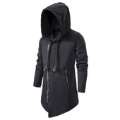 Herren-Sweatshirt mit Reißverschluss und asymmetrischem Saum-Bombardina.de
