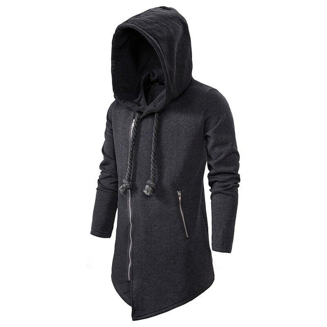 Herren-Sweatshirt mit Reißverschluss und asymmetrischem Saum-Bombardina.de