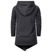 Herren-Sweatshirt mit Reißverschluss und asymmetrischem Saum-Bombardina.de