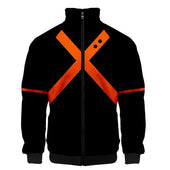 Herren-Sweatshirt mit Reißverschluss und geometrischem Print-Bombardina.de
