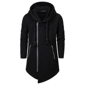 Herren-Sweatshirt mit Reißverschluss und asymmetrischem Saum-Bombardina.de