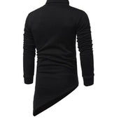 Herren-Sweatshirt mit Reißverschluss und asymmetrischem Saum-Bombardina.de