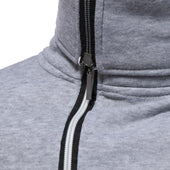 Herren-Sweatshirt mit Reißverschluss und asymmetrischem Saum-Bombardina.de
