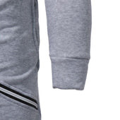 Herren-Sweatshirt mit Reißverschluss und asymmetrischem Saum-Bombardina.de