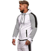 Herren-Sweatshirt mit Reißverschluss und Streifen an den Ärmeln-Bombardina.de