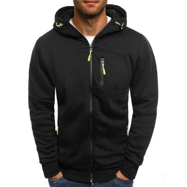 Herren-Sweatshirt mit Reißverschluss und Taschen-Bombardina.de