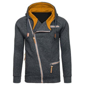 Herren-Sweatshirt mit Reißverschluss und asymmetrischem Verschluss-Bombardina.de
