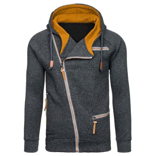 Herren-Sweatshirt mit Reißverschluss und asymmetrischem Verschluss-Bombardina.de