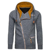 Herren-Sweatshirt mit Reißverschluss und asymmetrischem Verschluss-Bombardina.de