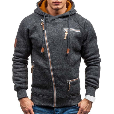 Herren-Sweatshirt mit Reißverschluss und asymmetrischem Verschluss-Bombardina.de