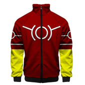 Herren-Sweatshirt mit Reißverschluss und geometrischem Print-Bombardina.de