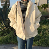 Sweatshirt mit Reißverschluss für Frauen in einer Farbe-Bombardina.de
