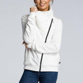 Asymmetrisches Damen-Sweatshirt mit Reißverschluss-Bombardina.de