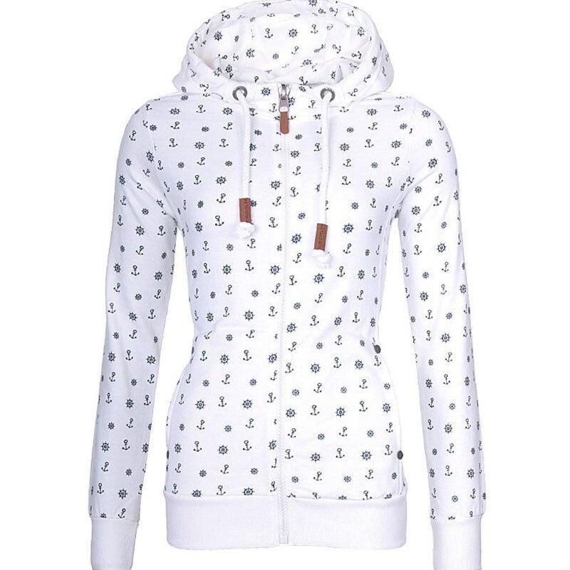 Damen-Sweatshirt mit Reißverschluss und Matrosenmotiv-Bombardina.de
