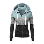 Sweatshirt mit Reißverschluss für Damen in Streifen-Bombardina.de