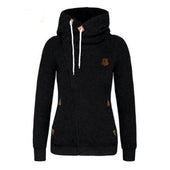 Asymmetrisches Damen-Sweatshirt mit Reißverschluss-Bombardina.de