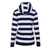 Sweatshirt mit Reißverschluss für Damen in Streifen-Bombardina.de