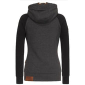 Damen-Reißverschluss-Sweatshirt mit braunen Elementen-Bombardina.de