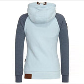 Damen-Reißverschluss-Sweatshirt mit braunen Elementen-Bombardina.de