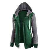 Damen-Sweatshirt mit Reißverschluss baseball-Bombardina.de