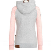 Damen-Reißverschluss-Sweatshirt mit braunen Elementen-Bombardina.de