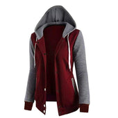 Damen-Sweatshirt mit Reißverschluss baseball-Bombardina.de