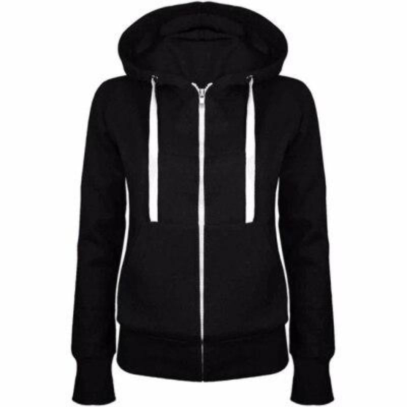 Damen-Sweatshirt mit Reißverschluss und kontrastierendem Reißverschluss-Bombardina.de