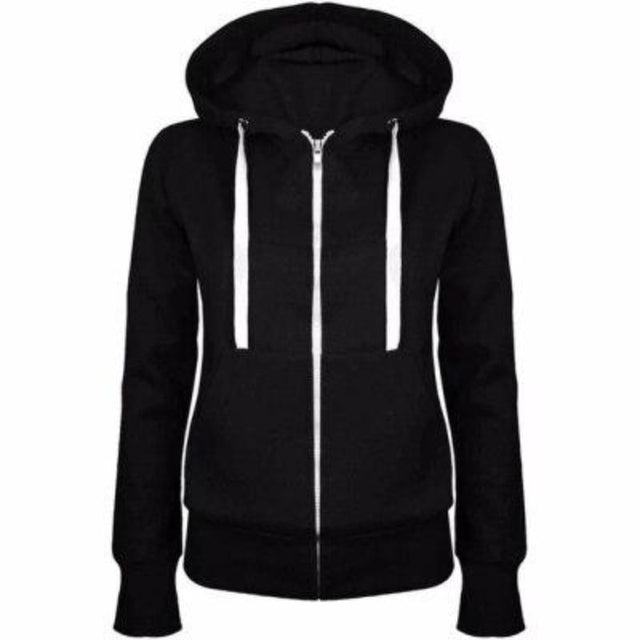Damen-Sweatshirt mit Reißverschluss und kontrastierendem Reißverschluss-Bombardina.de