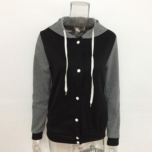 Damen-Sweatshirt mit Reißverschluss baseball-Bombardina.de