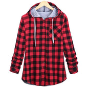 Kariertes Damen-Sweatshirt-Bombardina.de