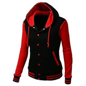 Damen-Sweatshirt mit Reißverschluss baseball-Bombardina.de