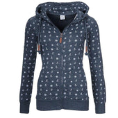 Damen-Sweatshirt mit Reißverschluss und Matrosenmotiv-Bombardina.de