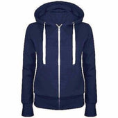 Damen-Sweatshirt mit Reißverschluss und kontrastierendem Reißverschluss-Bombardina.de