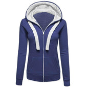 Damen-Sweatshirt mit Reißverschluss, tailliert-Bombardina.de