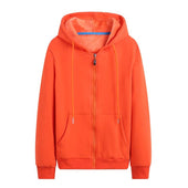 Sweatshirt mit Reißverschluss für Frauen in einer Farbe-Bombardina.de
