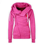 Asymmetrisches Damen-Sweatshirt mit Reißverschluss-Bombardina.de