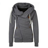 Asymmetrisches Damen-Sweatshirt mit Reißverschluss-Bombardina.de