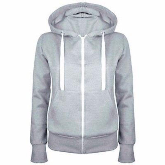 Damen-Sweatshirt mit Reißverschluss und kontrastierendem Reißverschluss-Bombardina.de