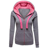 Damen-Sweatshirt mit Reißverschluss, tailliert-Bombardina.de