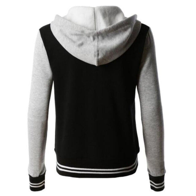 Damen-Sweatshirt mit Reißverschluss baseball-Bombardina.de