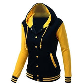 Damen-Sweatshirt mit Reißverschluss baseball-Bombardina.de